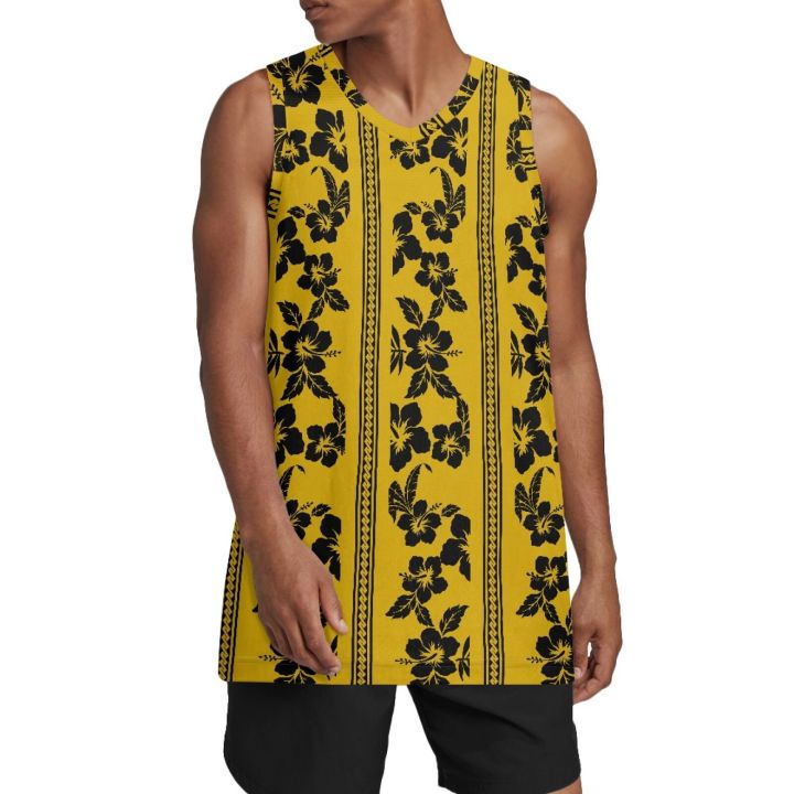 Polynesian%20Tribal%20Guam%20Totem%20Tattoo%20Prints%20Men's%20Basketball%20Jerseys%20Mesh%20Athletic%20Sports%20Shirts%20Plain%20Performance%20Team%20Uniforms%20-%20Image%206