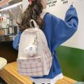 Fashion School Backpack Nylon Casual Student School Bag Zipper Pocket Teenagers Schoolbag For Teenage Girl. 