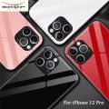 Apple iPhone 12 - (100% Premium Quality) DESIGNED IN HONG KONG Scratchproof Tempered Glass Case Back Cover Casing ...