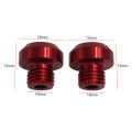 2 Pack Motorcycle CNC Aluminum M10 Mirror Hole Plug Screw Mirror Bracket BAWEI.