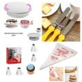 set4 Turn table+3 Pieces cake nife set+15 Nozel set+10 Pcs Piping Bag. 