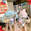 Cute Cartoon Children Straw Bottle Portable Leakproof Anti-choking Water Cup 280ml Large Capacity Baby Infant Learning Training Drinking Bottle.