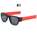 Fancy Slap Wristband Men Polarized Wrist Sunglasses Folding Women Roll Bracelet 2023 Trend Foldablen Square Sun Glasses.