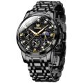 Olevs 2951 Stainless Steel Chronograph Wrist Watch For Men. 