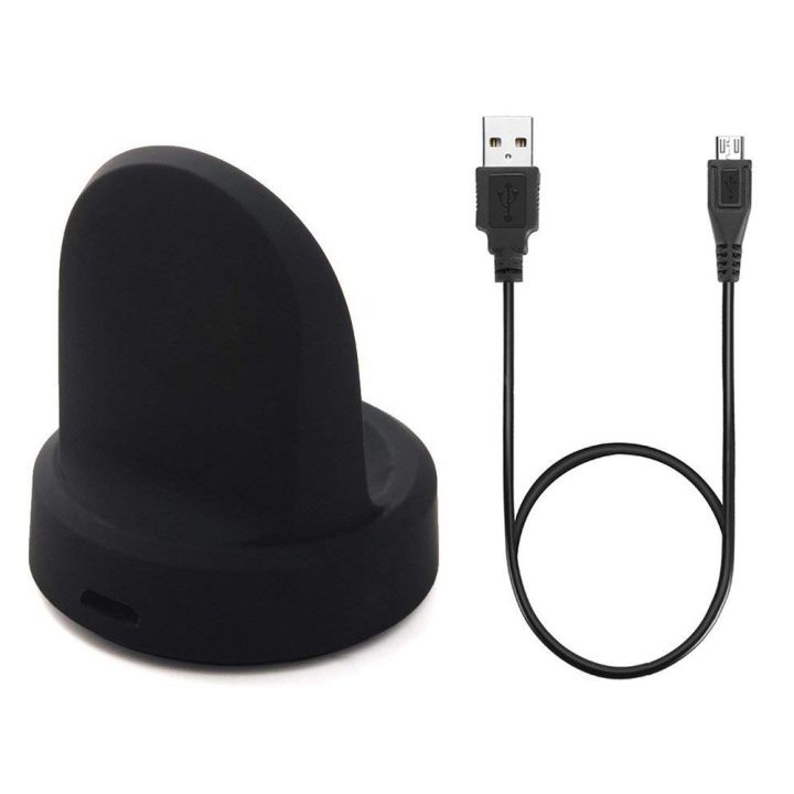 Replacement Charging Dock for Samsung Galaxy Watch/Gear S3 Classic/Frontier Smartwatch (Black)