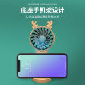 Summer New Small Handheld Fan USB Charging with Light Convenient Mini Cartoon Cute Electric Fan with Strong Wind. 