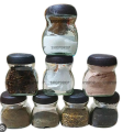 Glassware Food Jar , Food Container, Jar (lid Multicolour) 6pcs 120ml. 