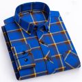 New Cotton Fashion Plaid Shirts For Men's Long Sleeve Single Patch Pocket Design Young Casual Standard-Fit Flannel Shirt S-8XL. 