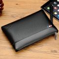 Fashion Business Style Men's Handbag Clutch Bag Soft Pu Leather Male bolsos Pack Bag Elegant Leisure Stylish Hand Bag Men Pouch. 