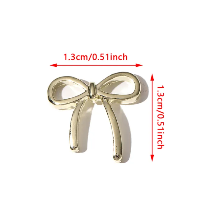 10pcs%20Bow%20Deco%20Nail%20Art%20Charm%203D%20Silver/Gold%20Bowknot%20Ribbon%20Nail%20Decor%20Parts%20DIY%20Luxury%20Manicure%20Accessories%20-%20Image%206