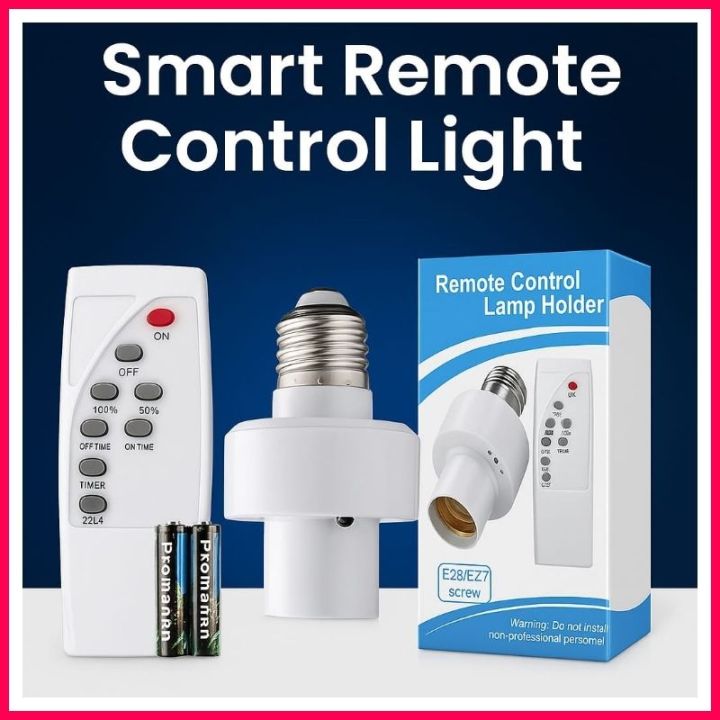 Wireless Remote Control Smart Switch with Timer Function Lamp Holder ...