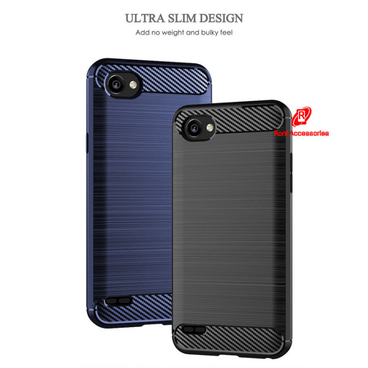 Carbon%20Fiber%20Case%20For%20LG%20Q6%20-%20Luxury%20Stylish%20Rubber%20Silicone%20Armor%20Designed%20Shockproof%20Flexible%20Camera%20Bumper%20Protective%20TPU%20Back%20Cover%20-%20Image%202
