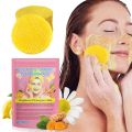 40Pcs Cleansing Pads Turmeric Acid Exfoliating Pads Natural Turmeric Face Cleansing Pads Cosmetic Spa Sponges. 