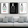 Eye Visual Acuity Test Snellen Chart Print Canvas Painting Wall Art Pictures for Children Youth Living Room Self Test Home Decor. 