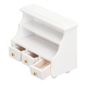 Doll House Miniature Cabinet, Mini Cabinet Harmless Beautiful Stylish Gorgeous Composite Wood Well Workmanship with Drawers for Bathroom.