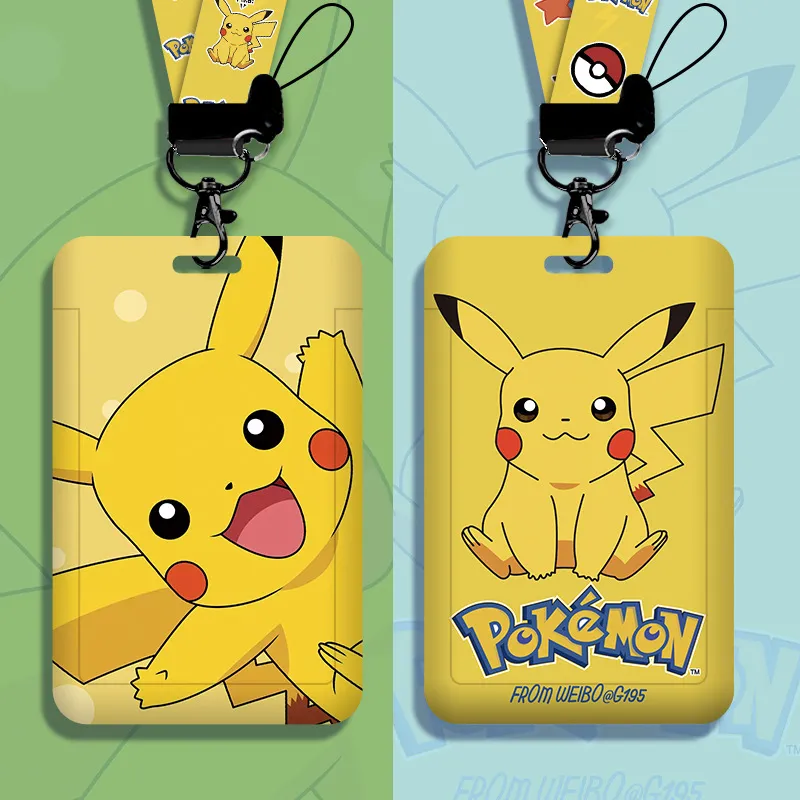 Pokmon Pikachu Card Holder Student Anime PVC Waterproof Demagnetizing Bus  Subway Campus Card Collection Card Cover with Lanyard | Daraz.com.bd