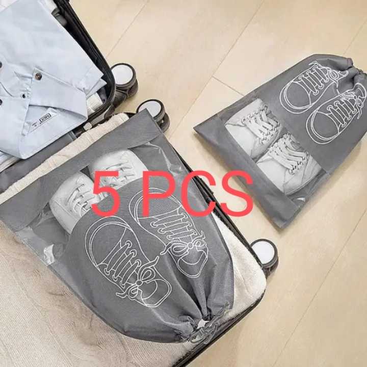 10/5/3pcs%20Shoes%20Storage%20Bags%20Closet%20Organizer%20Non-woven%20Travel%20Portable%20Bag%20Waterproof%20Pocket%20Clothing%20Classified%20Hanging%20Bag%20-%20Image%202