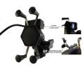 Bike / Motorcycle Mobile Holder With Charger-Black. 
