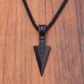Men's Stainless Steel Cool Spearpoint Arrowhead Pendant Necklace for Men Boys  Chain Necklace For Men. 