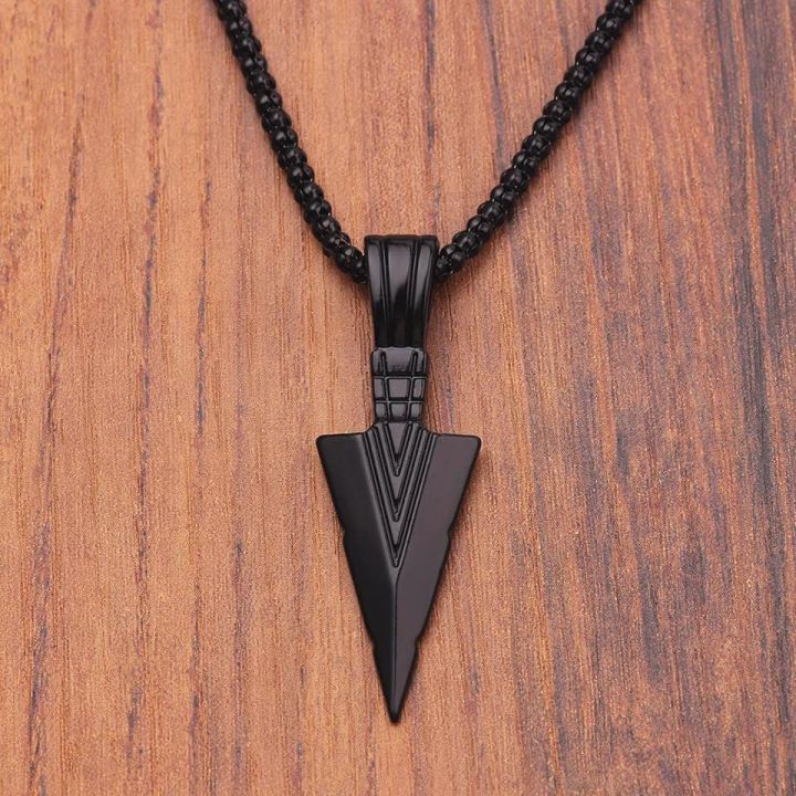 Men's%20Stainless%20Steel%20Cool%20Spearpoint%20Arrowhead%20Pendant%20Necklace%20for%20Men%20Boys%20%20Chain%20Necklace%20For%20Men%20-%20Image%203