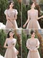 Bridesmaid Dress2023New Niche High Sense Summer Wedding Fairy Female Friends Sisters Group Dress Women's Long Slimming Dress.