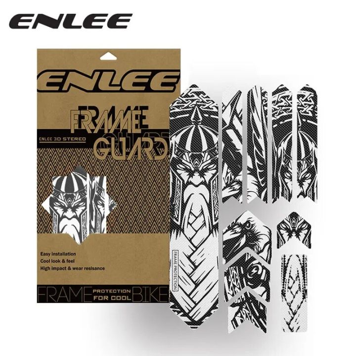 ENLEE Bicycle Frame Protection Sticker MTB 3D Scratch Protection Frame Protector Detachable Sticker Road Bike Sticker DIY