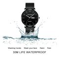 Crnaira Men Watch Stainless Steel Quartz Watches Calendar Luminous Waterproof Wristwatch. 