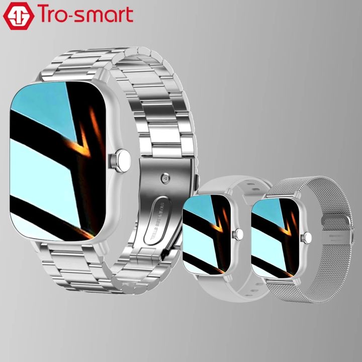 Gray Silver Color Smart Watch Women Men Smartwatch Sport Full Touch Screen Smartclock For Android IOS Sport Fitness Tracker