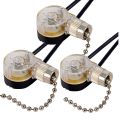 3Pack Ceiling Fan Light Switch ZE-109 Fan Switch Ceiling Pull Chain Switch Replacement (Nickel). 