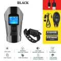 USB Bicycle Waterproof Rechargeable 3 In 1 Light + Horn + Speedometer 6 Mode Horn Flashlight Cycle Bike Speedometer Led Front Lights Cycling Headlight. 