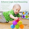 Sensory Balls for Baby Sensory Baby Toys 1 2 Years Old Activity Textured Multi Soft Ball Montessori Toys for Babies 6-12 Months SnowWhite.