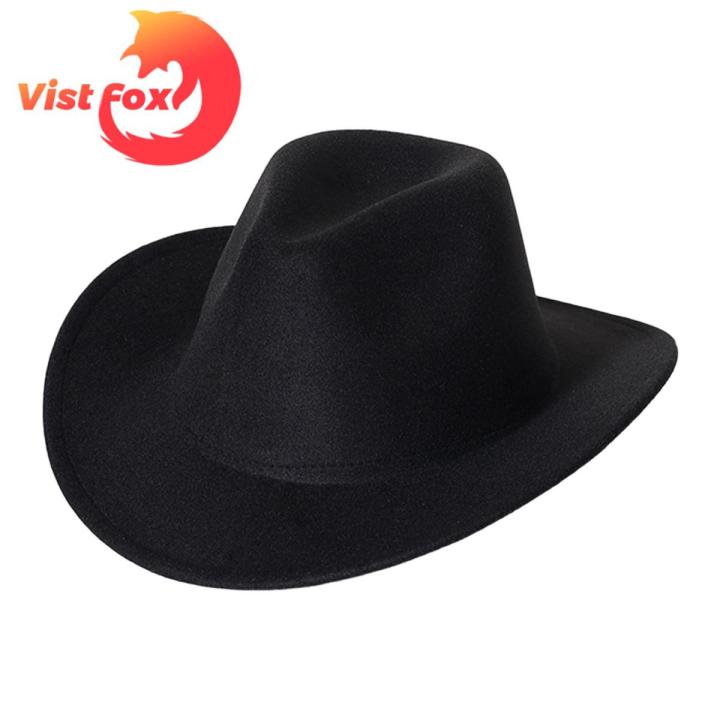 Vist Fox Cowboy Hat Anti-pilling Men Women Universal Cowboy Hat
