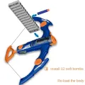 Outdoor Game Safety Soft Launcher Children Bow and Arrow Model Toy 12 Continuous Launcher Fun Crossbow. 