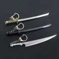 Anime Bleach Kurosaki Ichigo Sword Keychains Hitsugaya Toushirou Katana Weapon Pendant Keyring Jewelry Metal Key Chain Trinket. 
