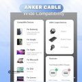 Anker A8756 100W Nylon Braided Charging Cable USB-C to USB-C. 