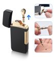 2 Jets Torch Lighter Metal Flint Windproof Gas Double Fleet Booten Cigarette Lighter GL036. 
