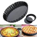 Big size 3 PCS SET Flan Tin Tart Pie Pan Fluted Cake Baking Tray Non Stick Loose Base Mold. 