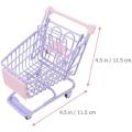 Mini Shopping Cart Simulation Supermarket Handcart Kids Craft Toy Shopping Utility Cart Storage Toy Holder Gifts for Children.