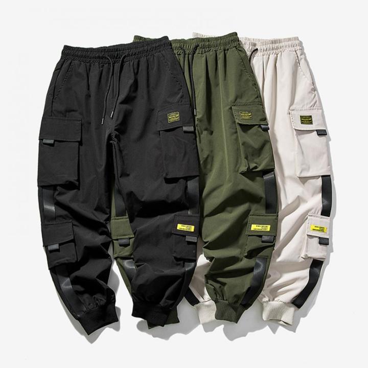 Safari%20Style%20Men%20Cargo%20Pants%20Side%20Pockets%20Stretchy%20Waist%20Drawstring%20Strap%20Decor%20Ankle-banded%20Jogger%20Pants%20-%20Image%206