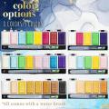 Superior Water color cake Paint set - 8 Metallic , pearl With Brush set. 