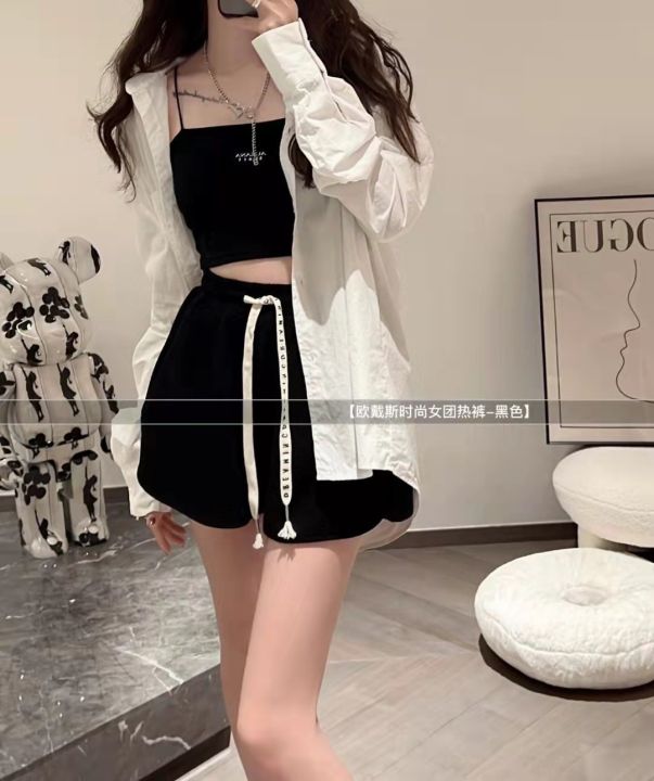 2022Puff%20Women's%20Team%20Shorts%20Summer%20New%20Fashion%20Hot%20Pants%20Puff%20Fabric%20Slimming%20Elastic%20Waist%20Casual%20Outdoor%20-%20Image%207