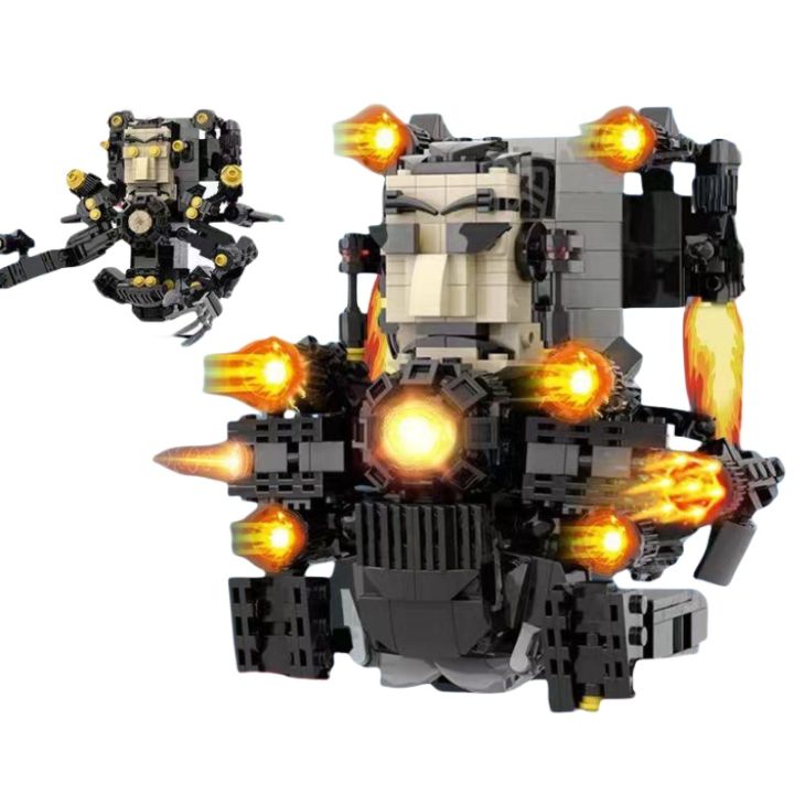 Beautiful Night Skibidi Titan Rampage Regression S hield G-man 2.0 3.0 DIY Figure Building Block Set Bricks DIY Model For Kids Birthday Gifts