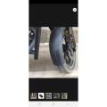 Mud guard for motorcycle.