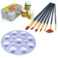 Acrylic Colors Combo Set 6 Pcs Acrylic 7 pc brush and color palate. 
