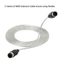 9.8FT Midi Male to Male DIN 5-Pin Music Instrument Extension Cable Connector. 