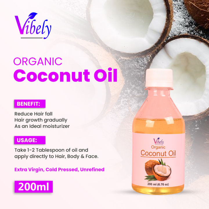 Vibely Organic Coconut Oil 200 ml