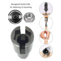 5 PCS Power Wing Nut Driver Steel Power Wing Nut Driver Set with 1/4 Inch Hex Shank Slot Wing Nuts Drill Bit Socket Wrenches Tools Set for Panel.