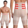 【Worth-Buy】 Men Body Shaper Tummy Control Shorts Shapewear Belly Girdle Boxer Briefs High Waisted Slimming Underwear Leg Compression.