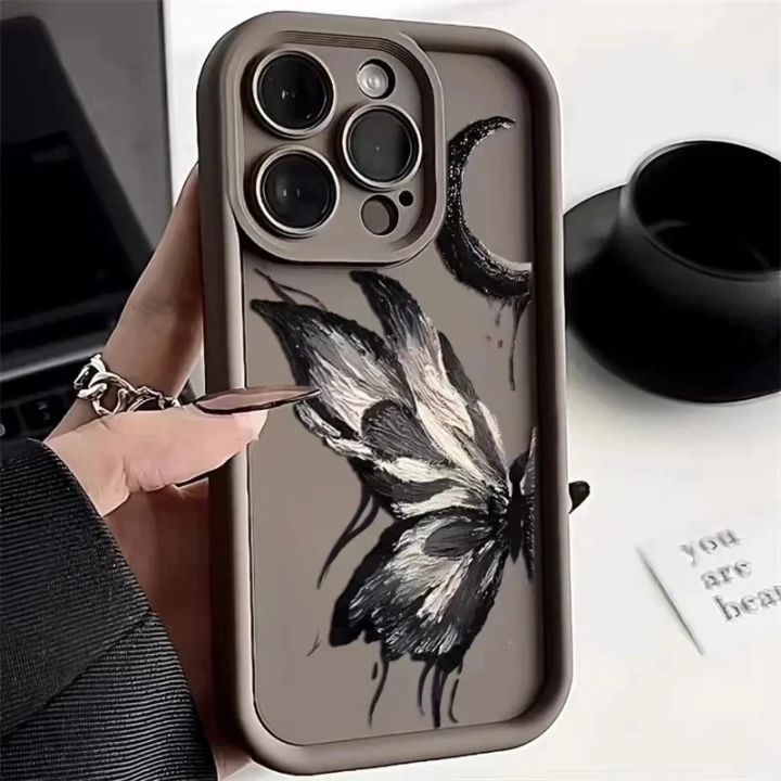 Art Oil Painting Butterfly Case for Xiaomi Redmi Note 12 13 11 Pro Plus 11S 10S 10 9 Pro Max Case For Redmi 13C 12C 10C Cover