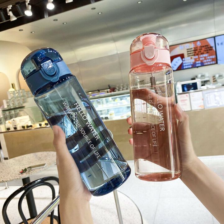 Bottle frosted bottle water bottle 780ml toilet sports transparent water bottle portable gym travel transparent leak-proof